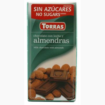 CHOCOLATE CON LECHE Y ALMENDRAS TORRAS
