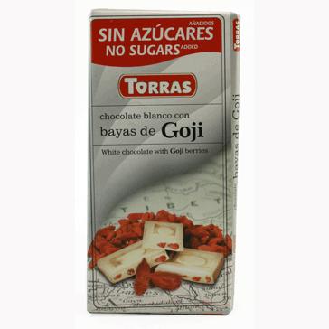 CHOCOLATE BLANCO CON BAYAS GOJI TORRAS