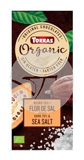 CHOCOLATE NEGRO 70% CACAO CON FLOR DE SAL ORGANIC TORRAS