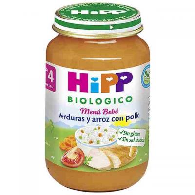 POTITO BIO VERDURAS Y ARROZ CON POLLO 4 MESES HIPP