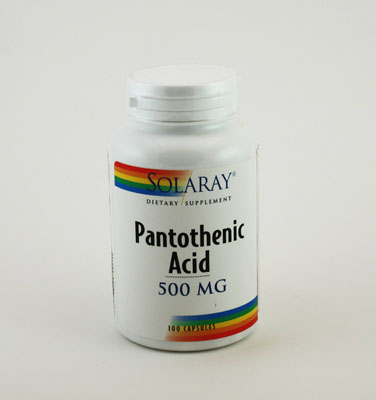 PANTOTENIC ACID 500MG 100CAP SOLARAY
