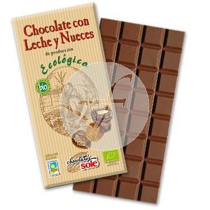 CHOCOLATE CON LECHE Y NUECES ECOLOGICO CHOCOLATES SOLE