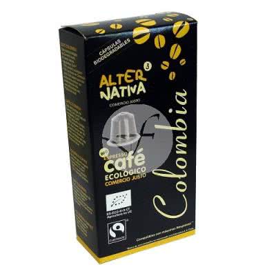 CAPSULAS DE CAFE COLOMBIA ECOLOGICO COMERCIO JUSTO ALTERNATIVA 3