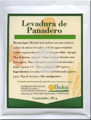 LEVADURA PANADERO EKOLASI