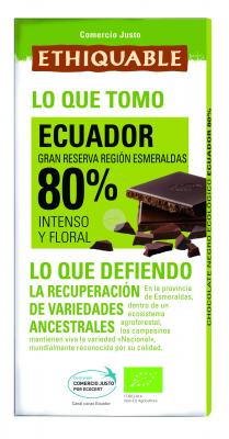 CHOCOLATE EXTRA NEGRO 80% BIO ETHIQUABLE